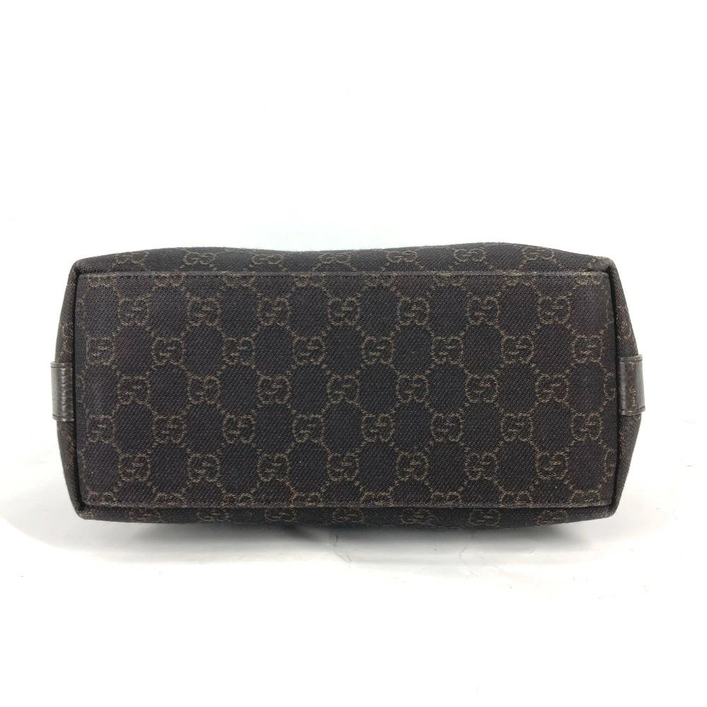 GUCCI GG One Shoulder Hobo Bag Shoulder Canvas Leather Brown - Picture 5 of 15